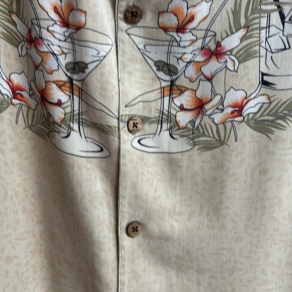 Island Republic Men's Hawaiian Shirt Button Down 100% Silk Short Sleeve Size XL - Picture 7 of 14